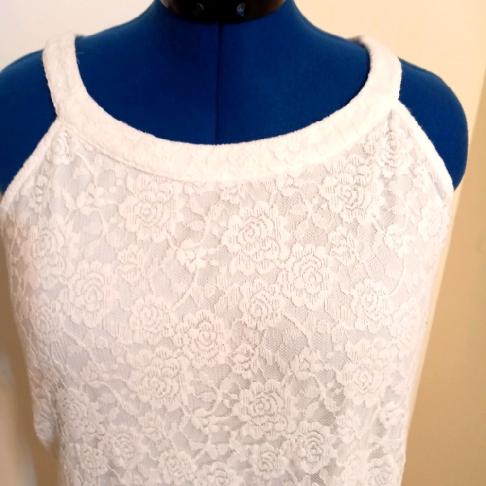 Torrid White Lace Layering Tank Size 5